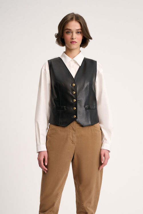 Luisa Spagnoli Sapore - Gilet in pelle Offerte