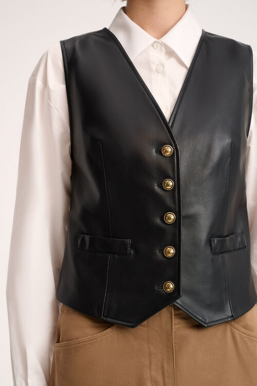 Luisa Spagnoli Sapore - Gilet in pelle Offerte