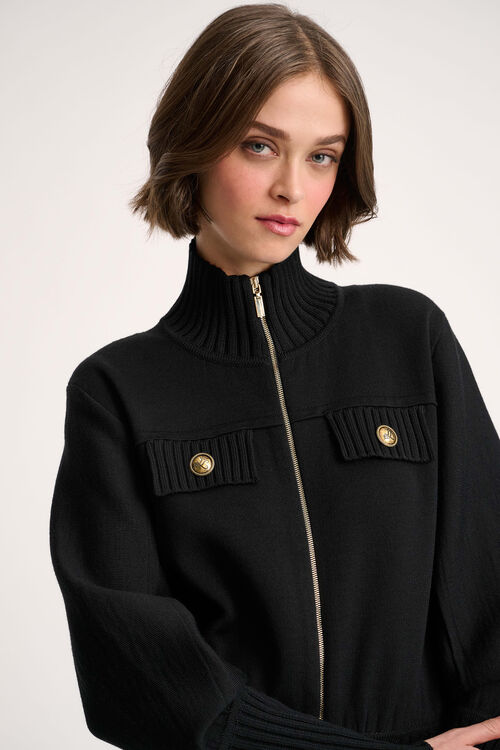 Luisa Spagnoli Merlo - Giacca bomber in maglia In Saldo