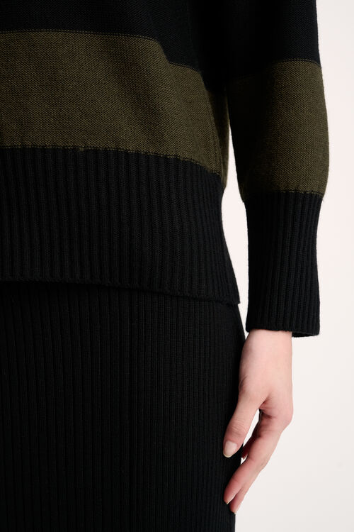 Luisa Spagnoli Marsupio - Pullover a righe Convenienza