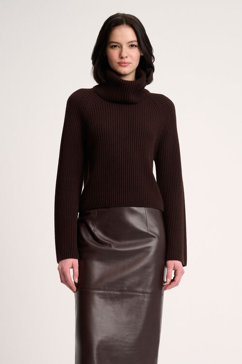 Luisa Spagnoli Magnus - Pullover dolcevita a coste Italy