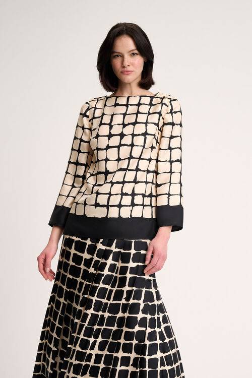Luisa Spagnoli Leggio - Blusa a quadri Novità