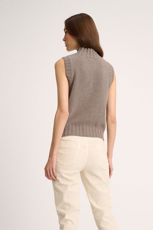 Luisa Spagnoli Chiusura - Gilet a collo alto Vendite Flash