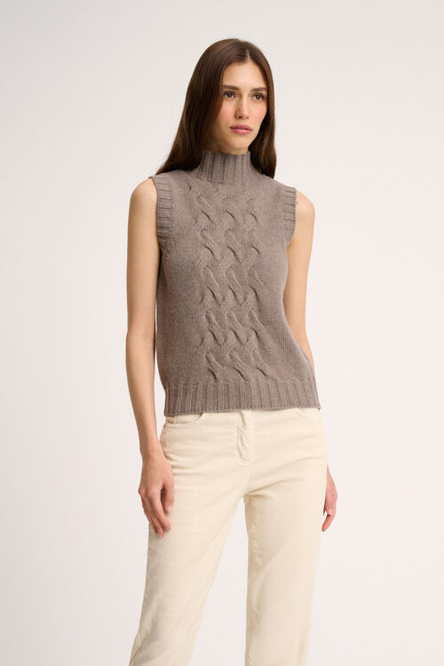 Luisa Spagnoli Chiusura - Gilet a collo alto Vendite Flash