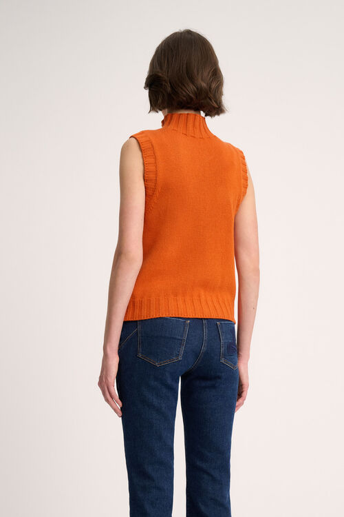 Luisa Spagnoli Chiusura - Gilet a collo alto In Saldo