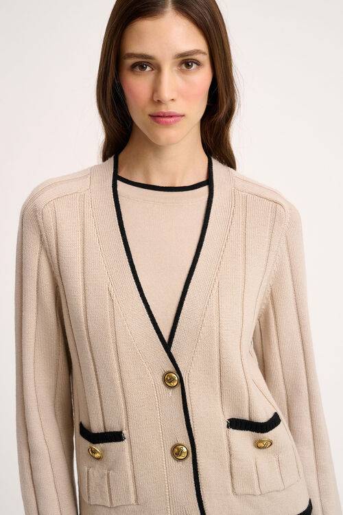 Luisa Spagnoli Mozione - Cardigan bon ton Consegna Veloce
