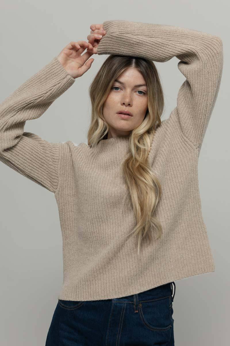 Rifò MELISSA Maglia Girocollo Donna Cashmere Rigenerato Qualità
