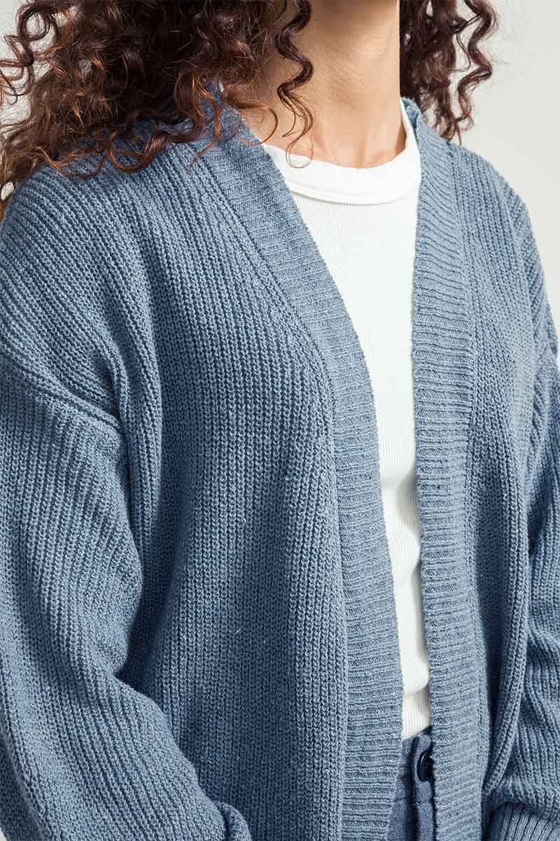 Rifò CARA Cardigan Donna Cotone Jeans Rigenerato Soddisfazione Garantita