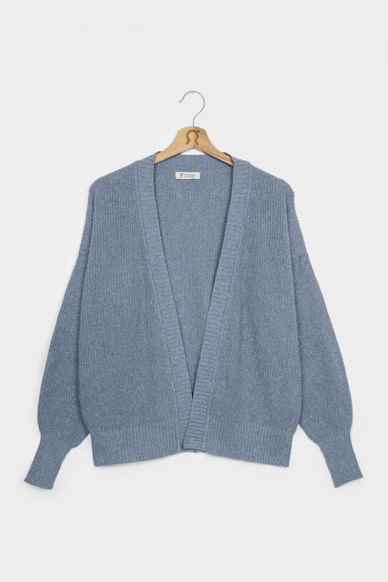 Rifò CARA Cardigan Donna Cotone Jeans Rigenerato Soddisfazione Garantita