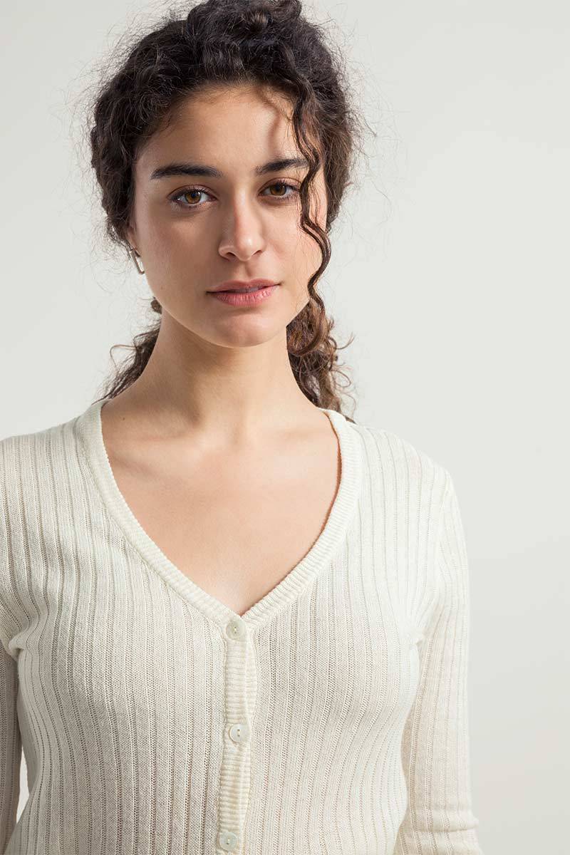 Rifò REALMA Cardigan Donna Seta Rigenerata Qualità Garantita