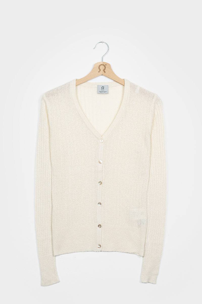 Rifò REALMA Cardigan Donna Seta Rigenerata Qualità Garantita