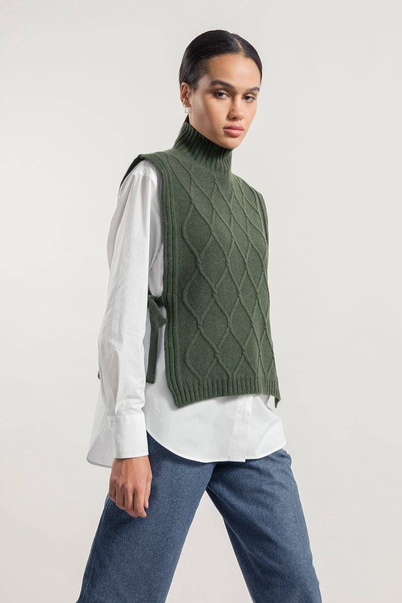 Rifò DELIA Gilet Collo Alto Lana Rigenerata Shopping Online
