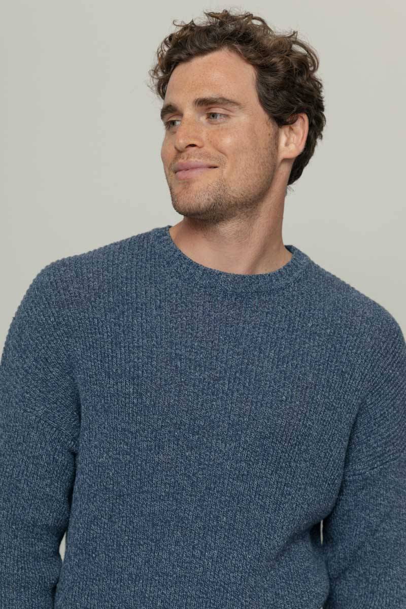 Rifò COSIMO Maglia Uomo Cotone Jeans Rigenerato Moda