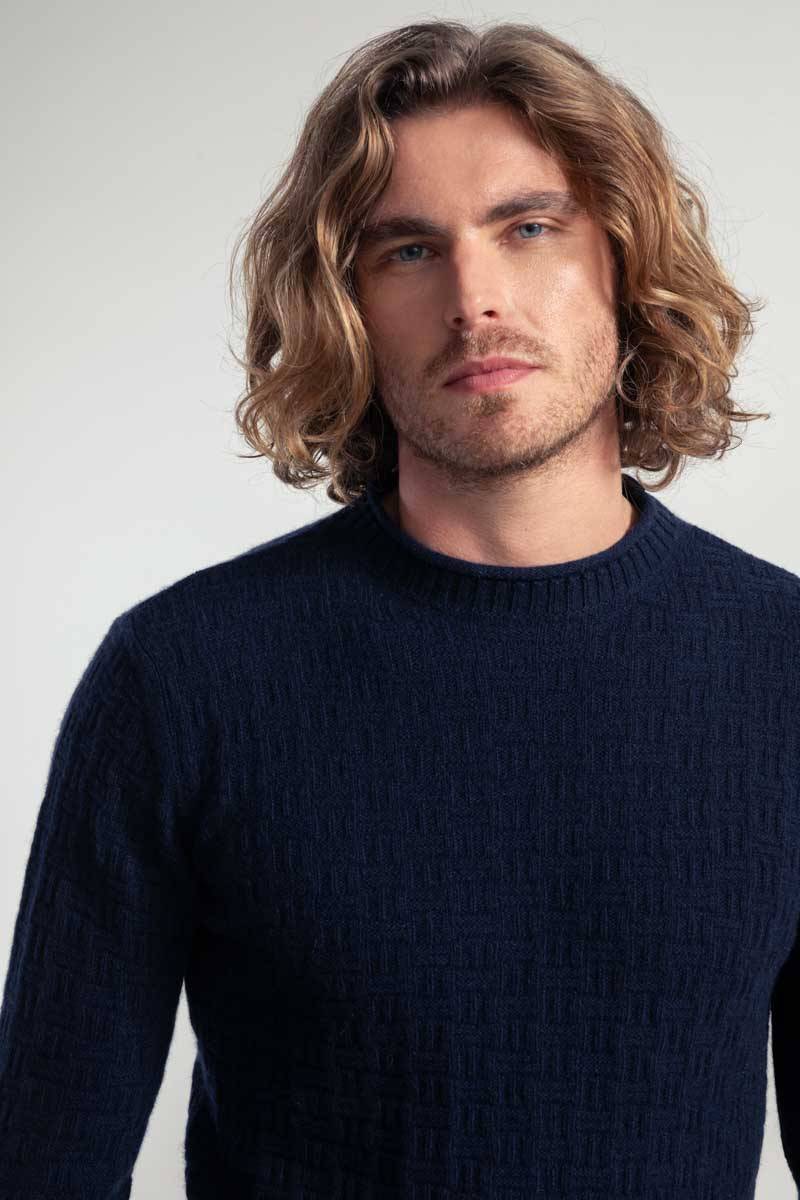 Rifò FERNANDO Maglia Uomo Cashmere Rigenerato Qualità