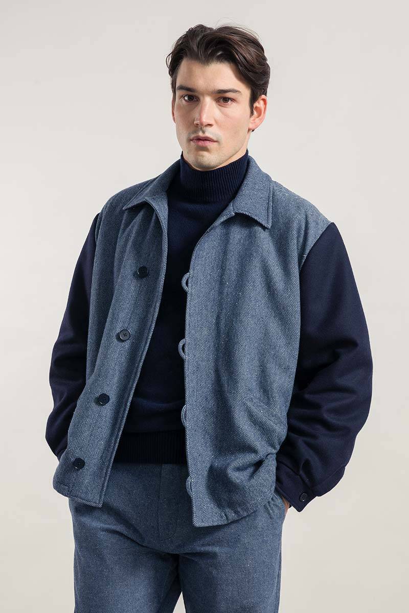Rifò LEONE Giacca Bomber Unisex Lana Rigenerata Qualità Garantita