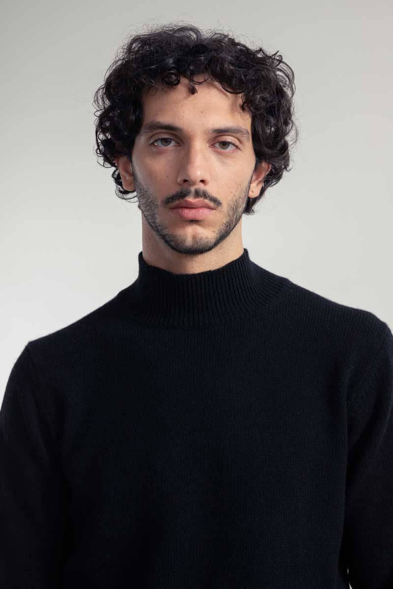 Rifò CLEMENTE Maglia Collo Alto Uomo Cashmere Rigenerato Shopping Online