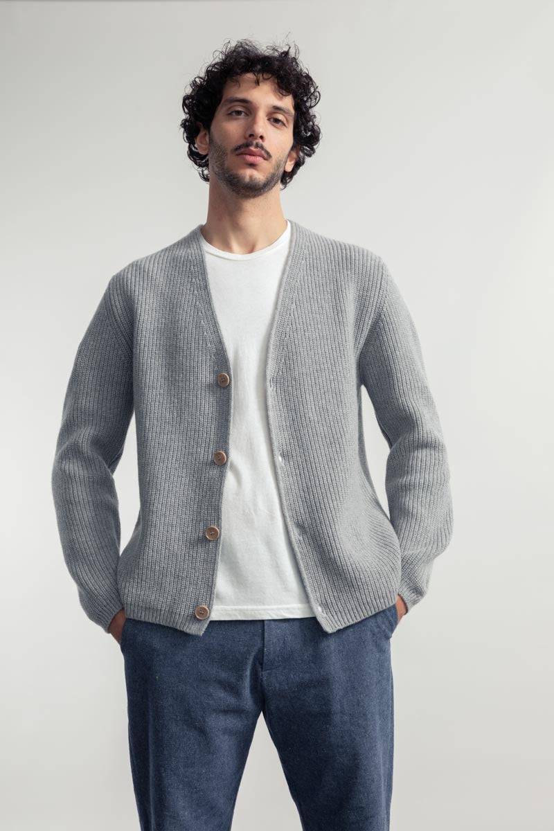Rifò CLETO Cardigan Unisex Lana Rigenerata Saldi