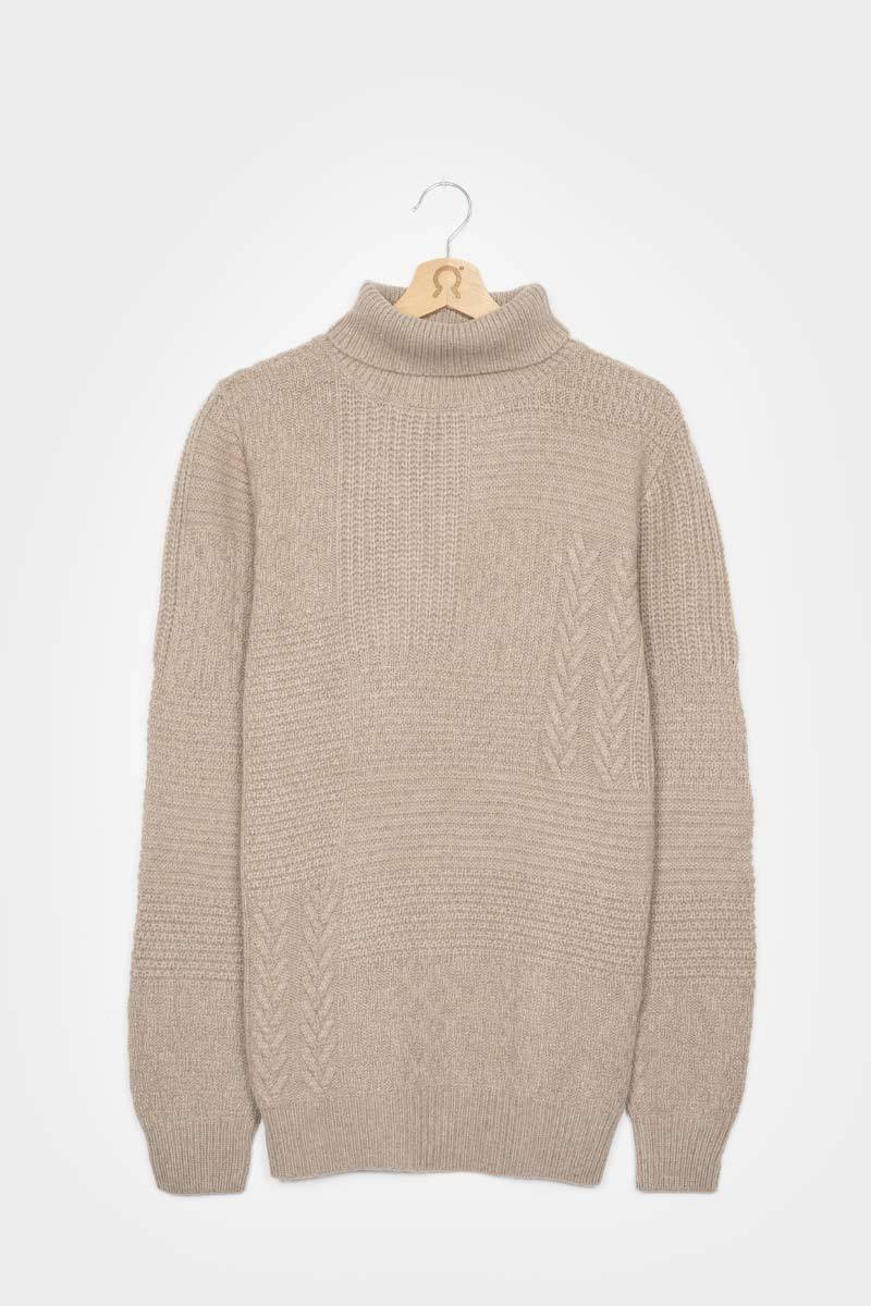 Rifò BARTOLOMEO Maglia Collo Alto Uomo Cashmere Rigenerato Vendite Flash