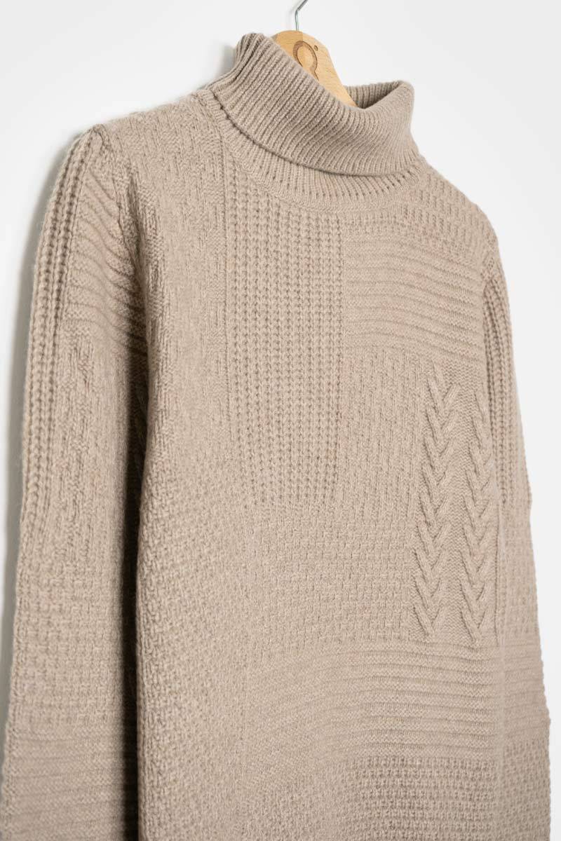 Rifò BARTOLOMEO Maglia Collo Alto Uomo Cashmere Rigenerato Vendite Flash