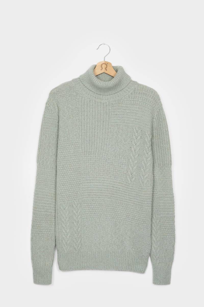 Rifò BARTOLOMEO Maglia Collo Alto Uomo Cashmere Rigenerato Negozio