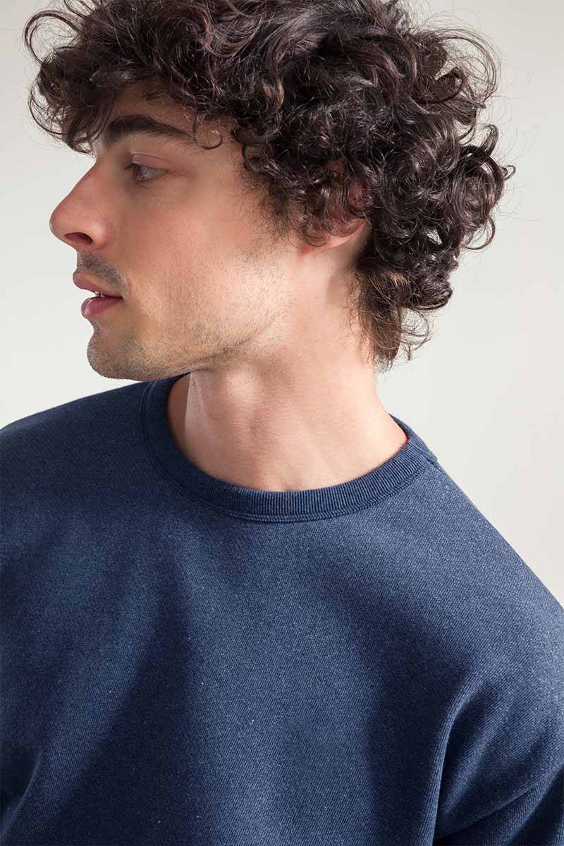 Rifò RAFAEL Felpa Uomo Cotone Jeans Rigenerato Nuova