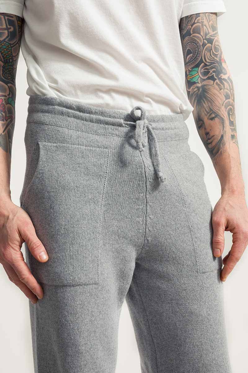 Rifò PATROCLO Pantaloni Tuta Uomo Cashmere Rigenerato Italy