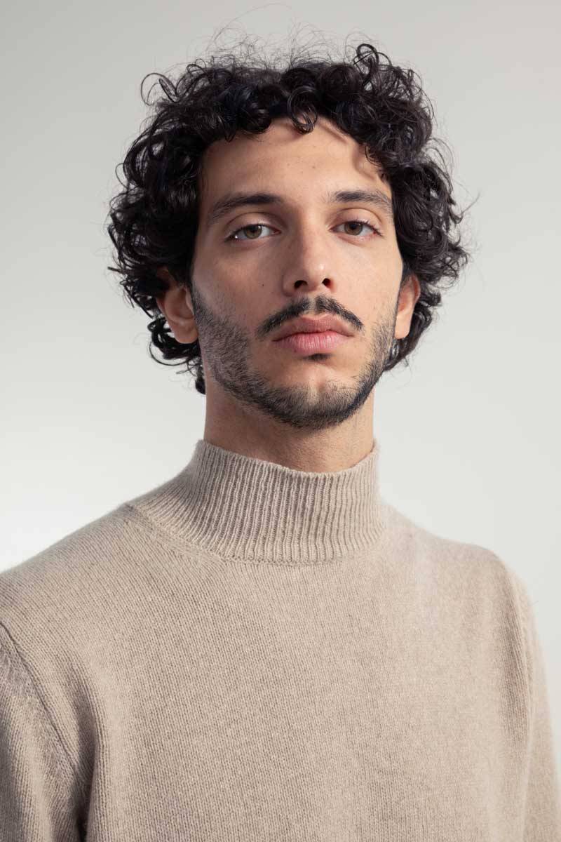 Rifò CLEMENTE Maglia Collo Alto Uomo Cashmere Rigenerato In Linea