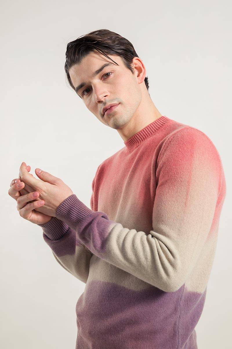 Rifò FOLCO Maglia Uomo Cashmere Rigenerato Nuovo