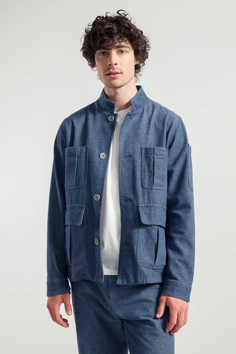 Rifò ENEA Giacca Uomo Jeans Rigenerato Pezzi Unici