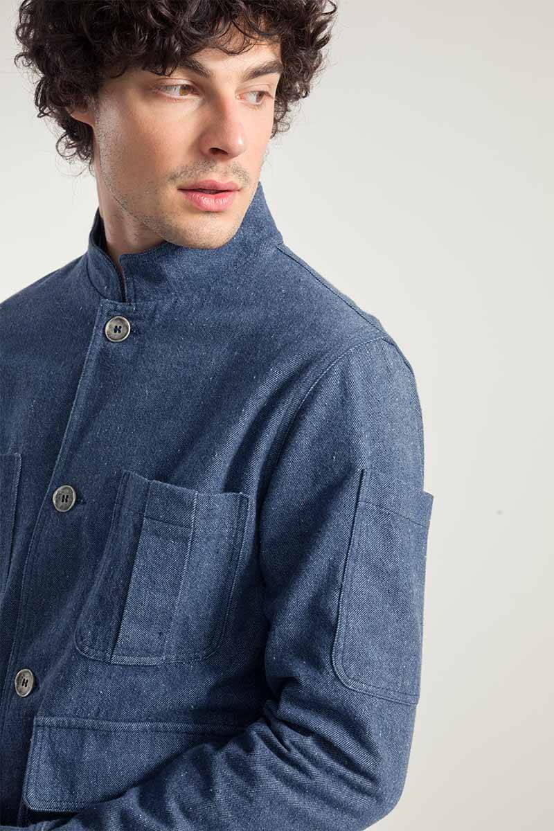 Rifò ENEA Giacca Uomo Jeans Rigenerato Pezzi Unici