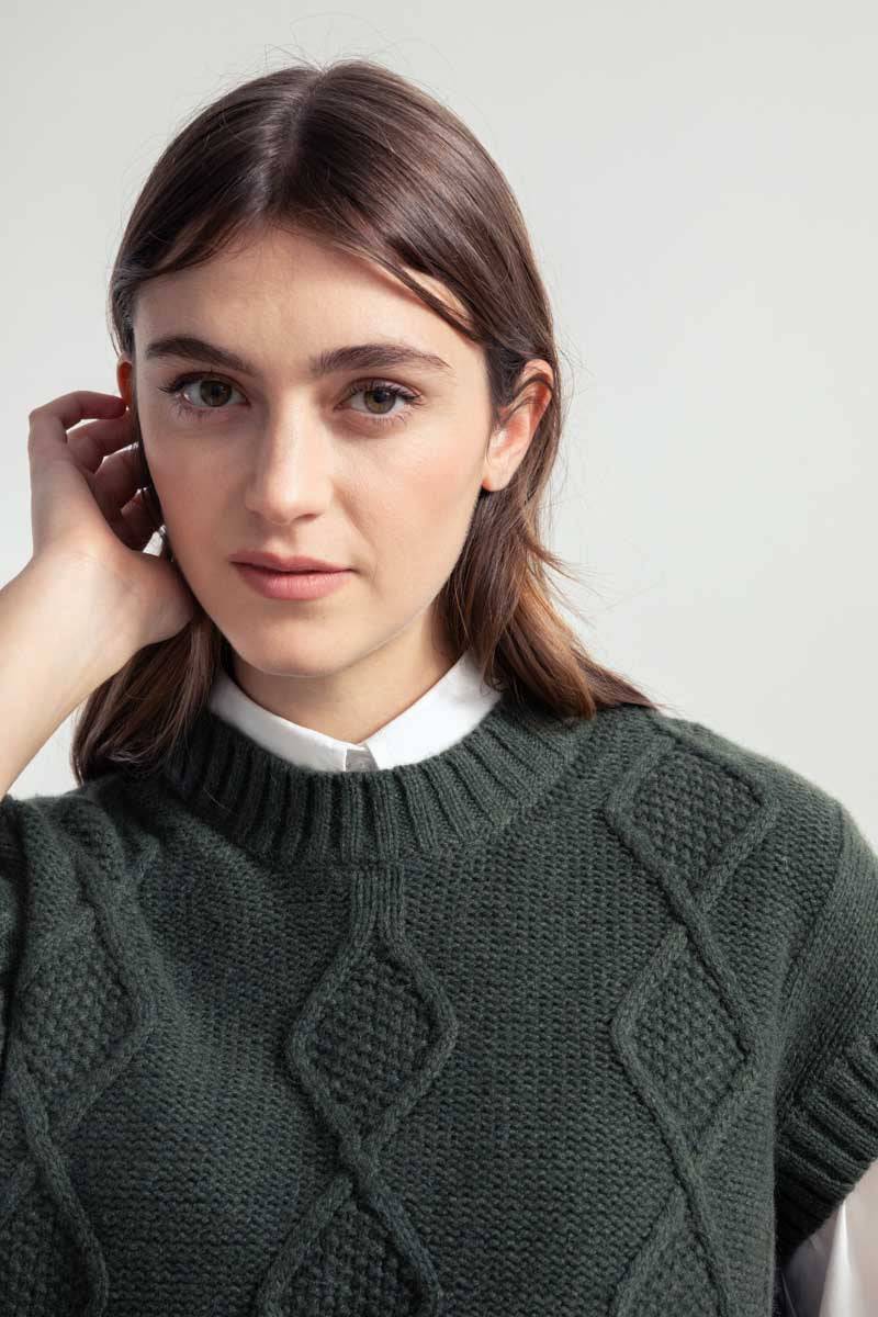Rifò NORMA Gilet Donna Lana Rigenerata Prezzo Ridotto