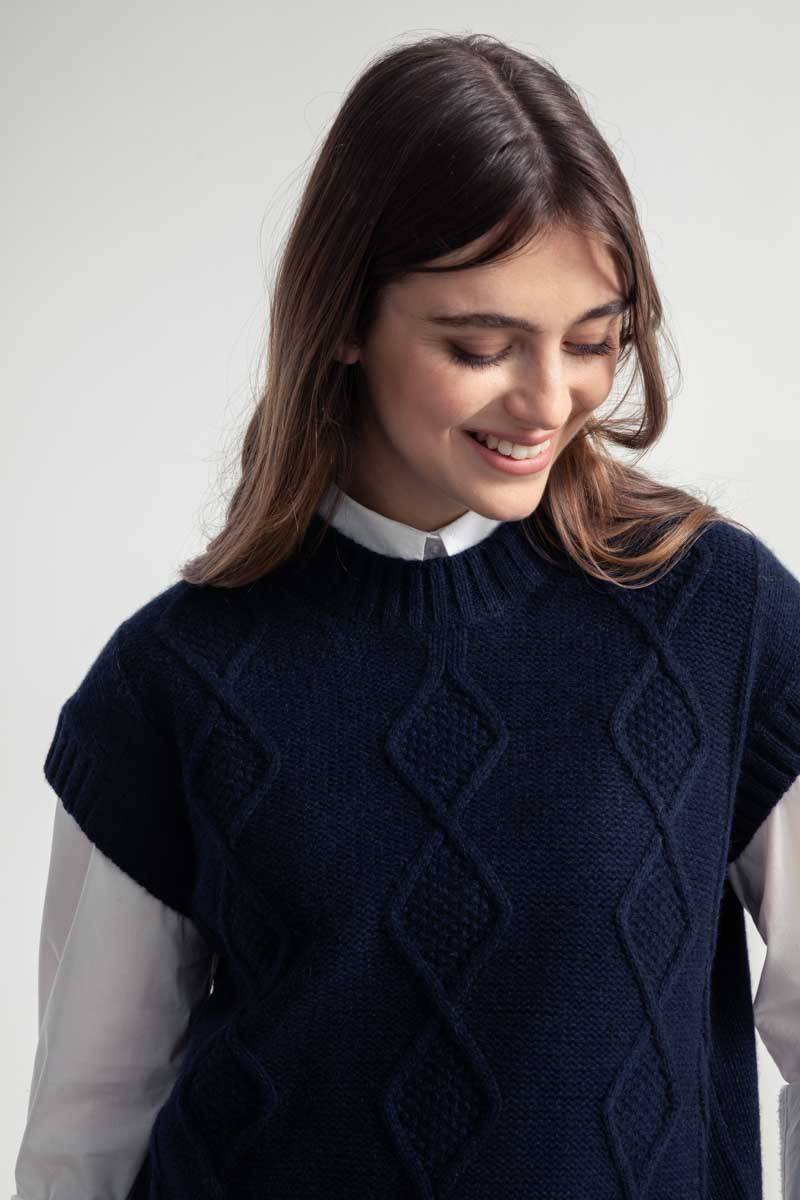 Rifò NORMA Gilet Donna Lana Rigenerata Sconto