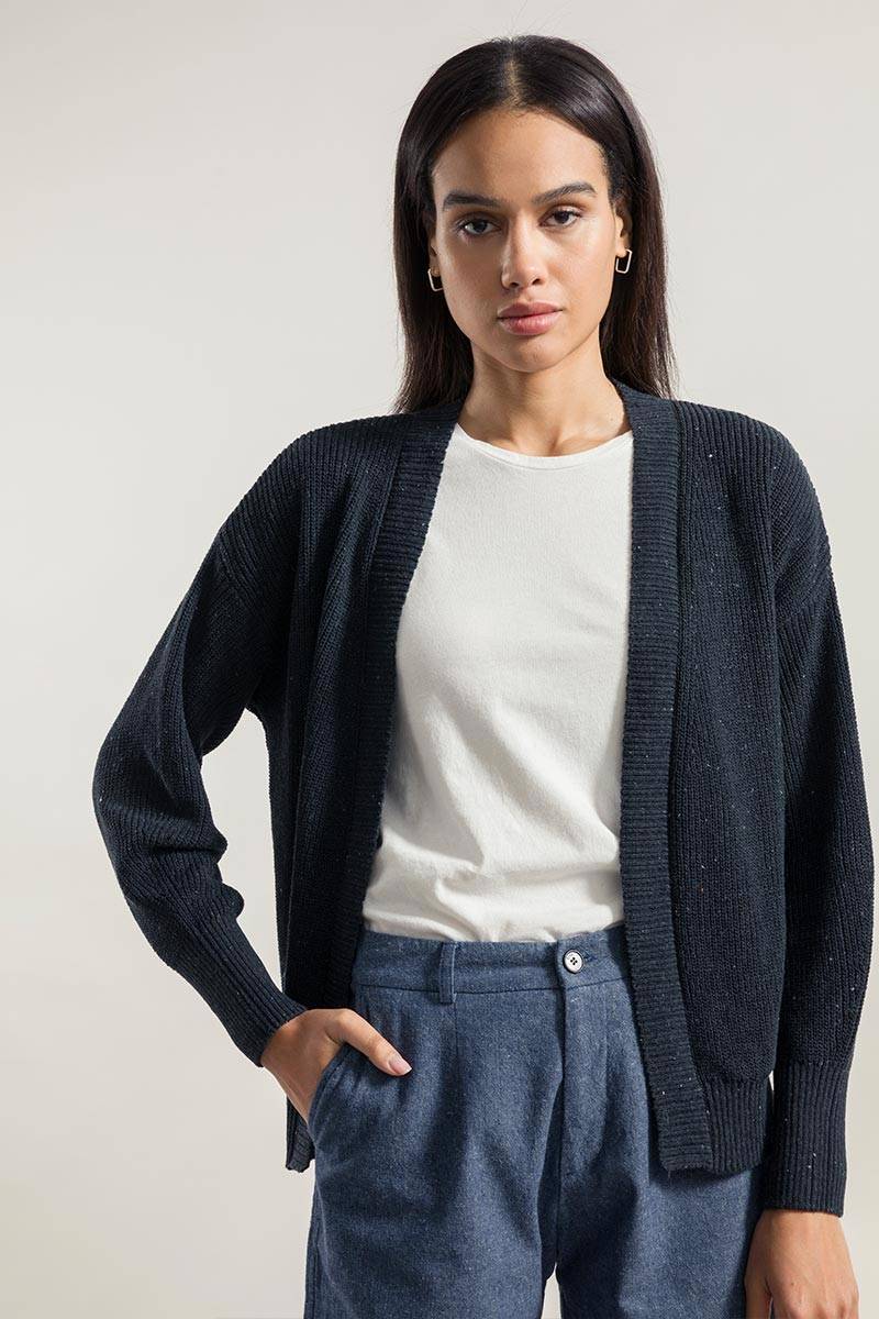 Rifò CARA Cardigan Donna Cotone Jeans Rigenerato Nuova