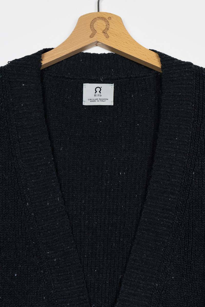 Rifò CARA Cardigan Donna Cotone Jeans Rigenerato Nuova