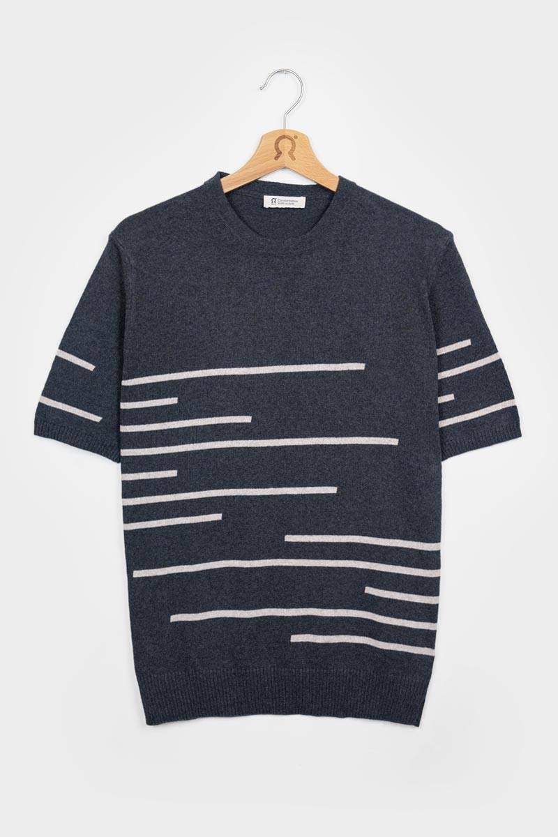 Rifò ADONE Maglia Righe Uomo Cotone Rigenerato Promozione
