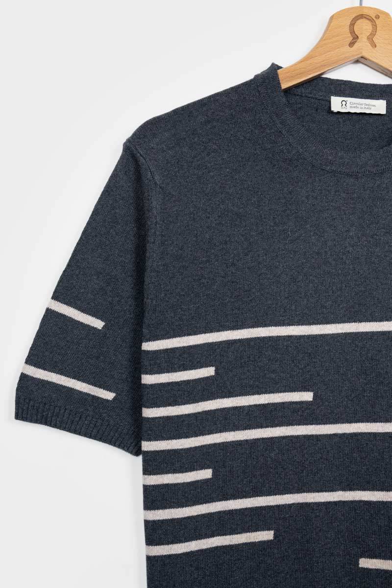 Rifò ADONE Maglia Righe Uomo Cotone Rigenerato Promozione