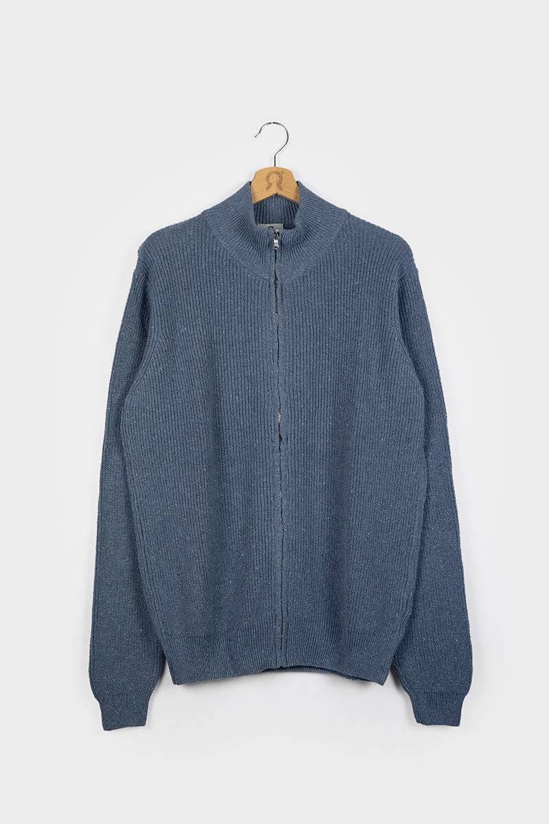 Rifò DUCCIO Cardigan Uomo Cotone Jeans Rigenerato Soddisfazione Garantita