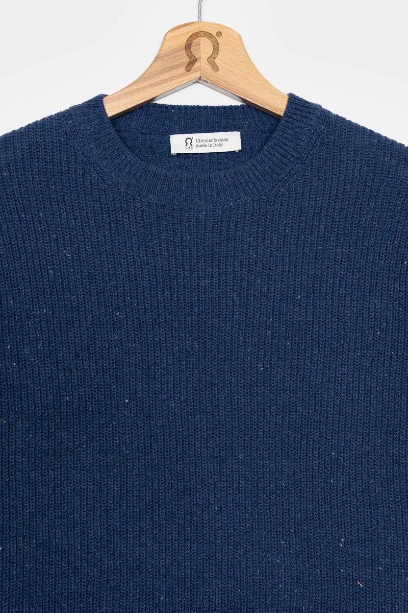 Rifò VITTORIO Maglia Girocollo Uomo Cotone Jeans Rigenerato Negozi Online