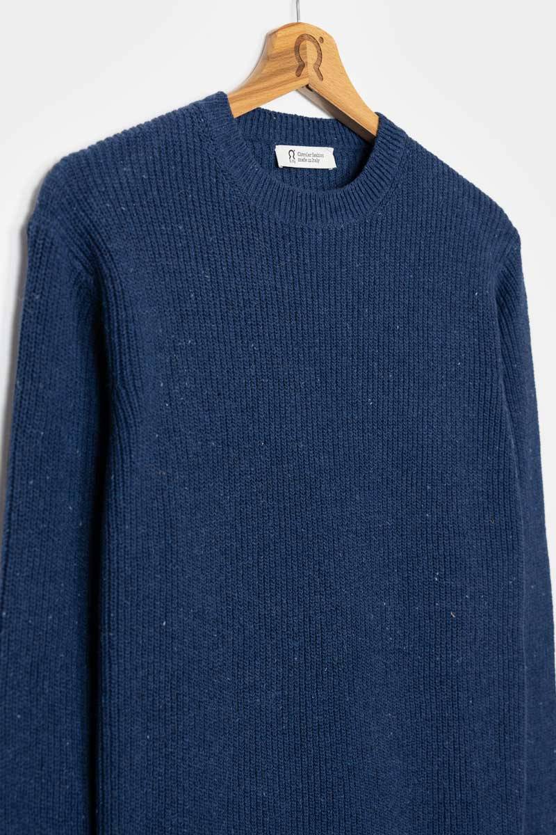 Rifò VITTORIO Maglia Girocollo Uomo Cotone Jeans Rigenerato Negozi Online