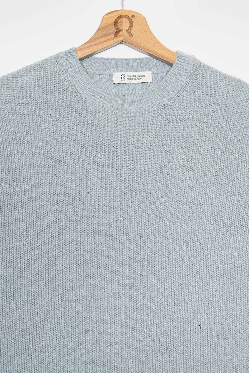 Rifò VITTORIO Maglia Girocollo Uomo Cotone Jeans Rigenerato Acquista Ora