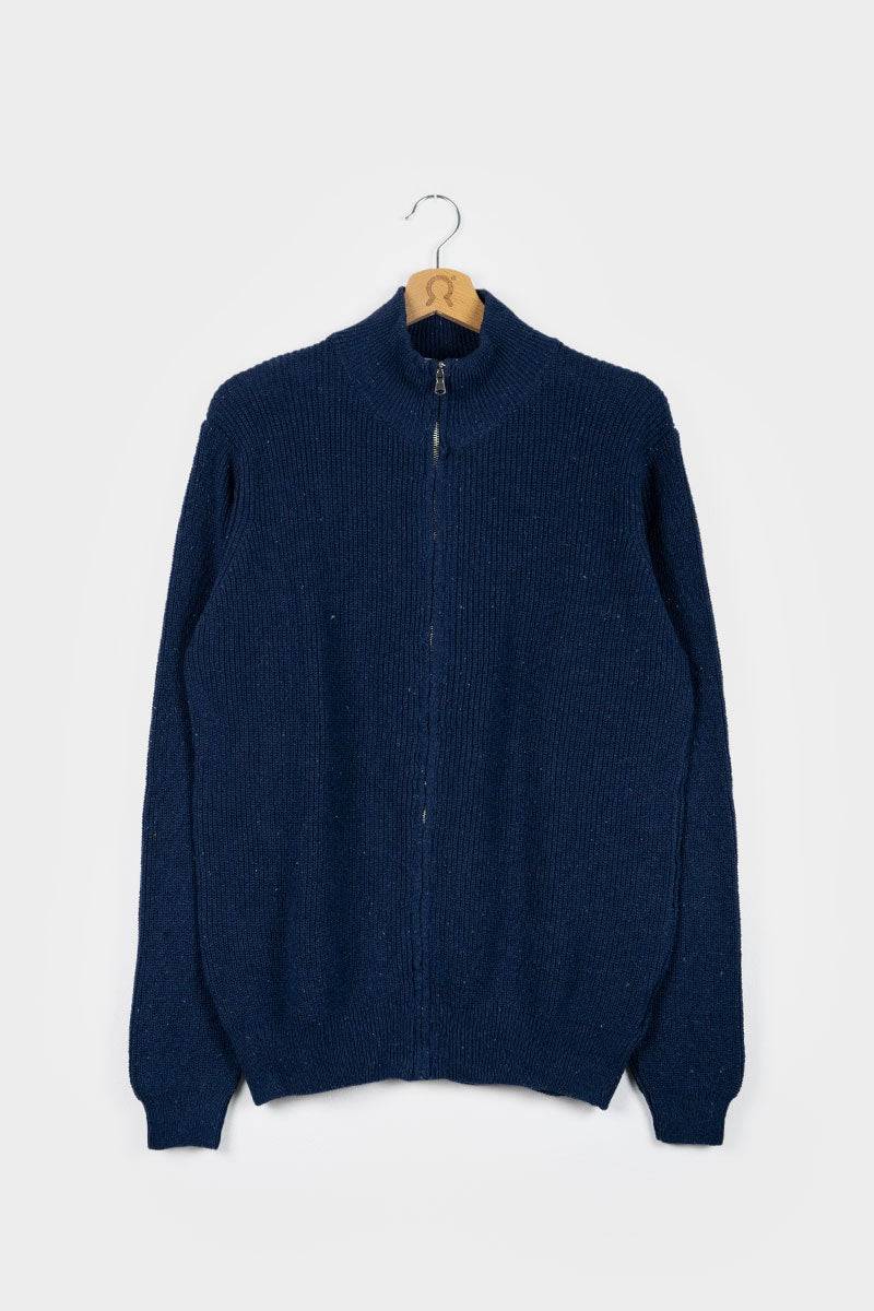 Rifò DUCCIO Cardigan Uomo Cotone Jeans Rigenerato Grande vendita
