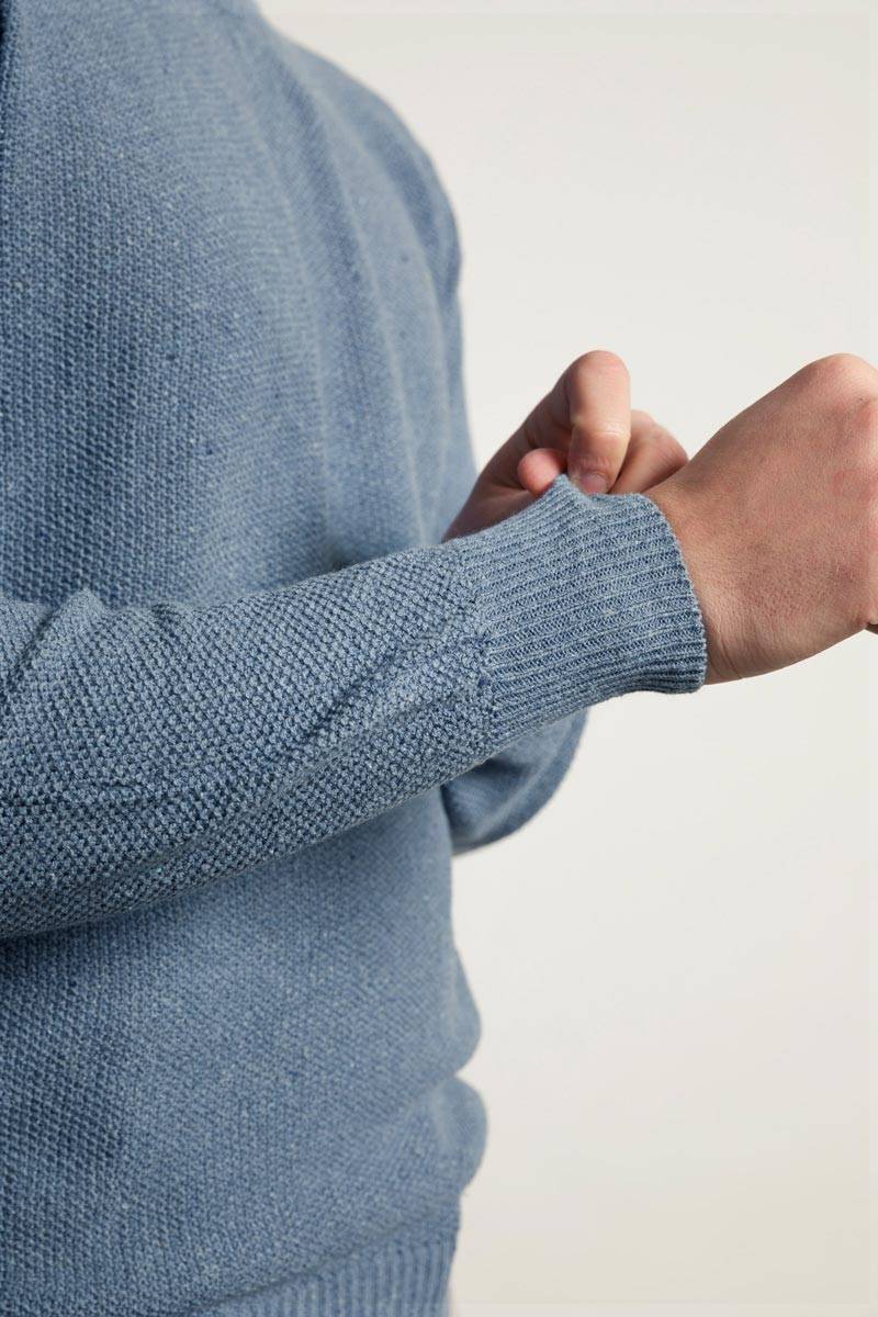 Rifò GINO Maglia Uomo Cotone Jeans rigenerato Prezzo Ridotto