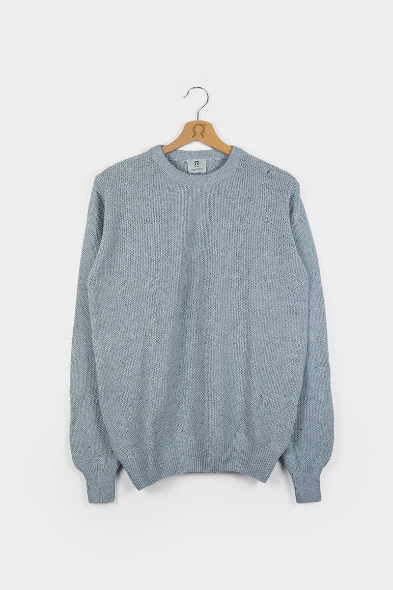 Rifò GINO Maglia Uomo Cotone Jeans rigenerato Sottocosto