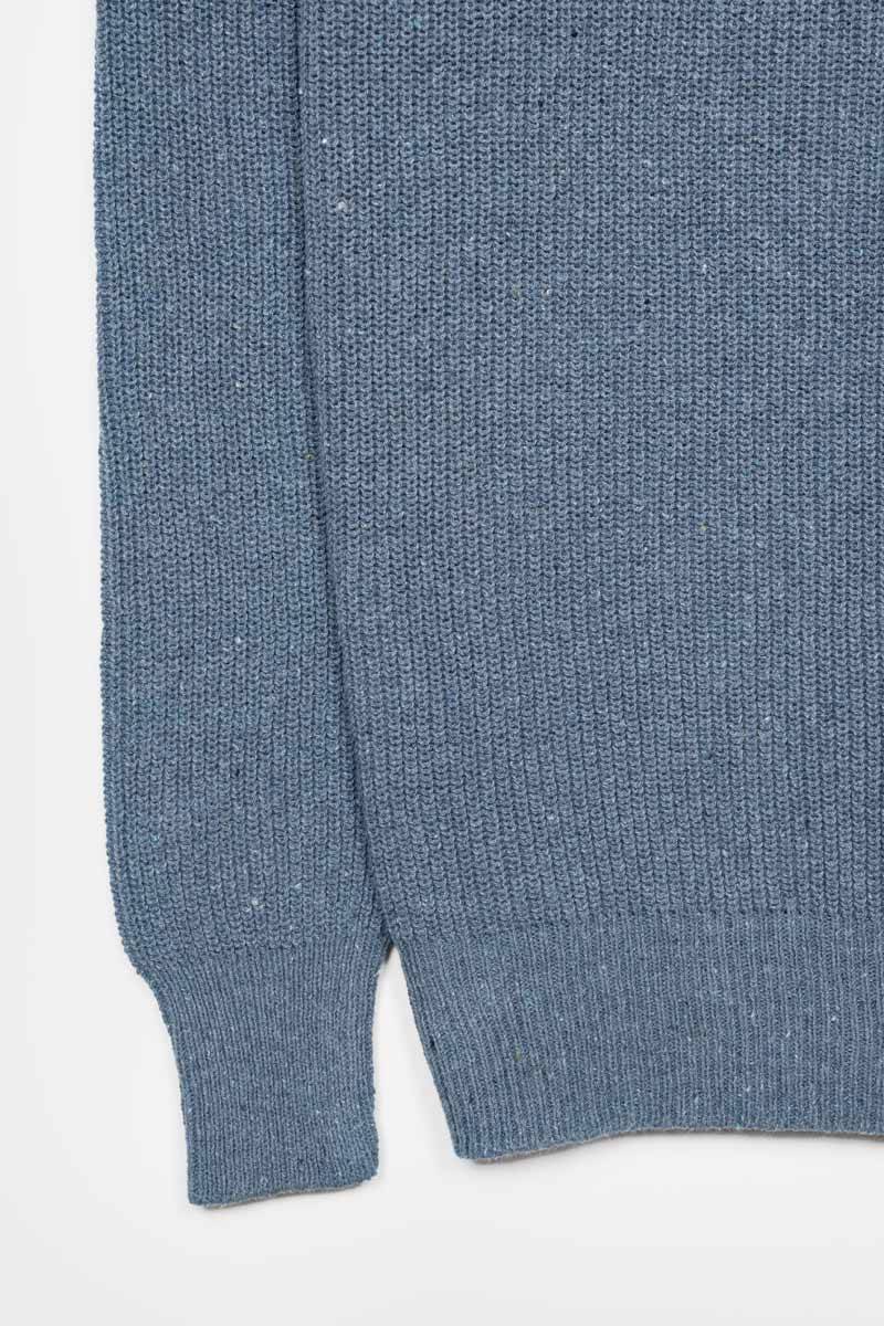 Rifò VITTORIO Maglia Girocollo Uomo Cotone Jeans Rigenerato Negozio