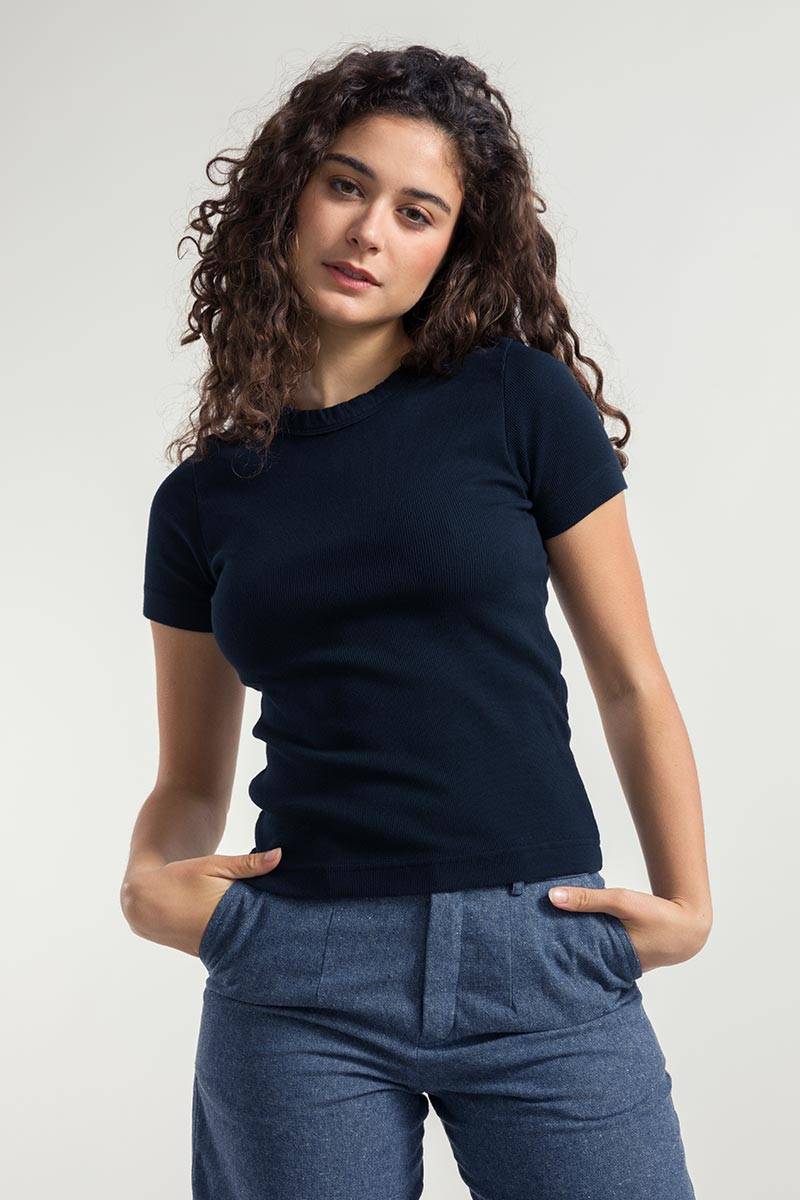 Rifò ILARIA Maglietta a Maniche Corte Donna Cotone Rigenerato Promozione