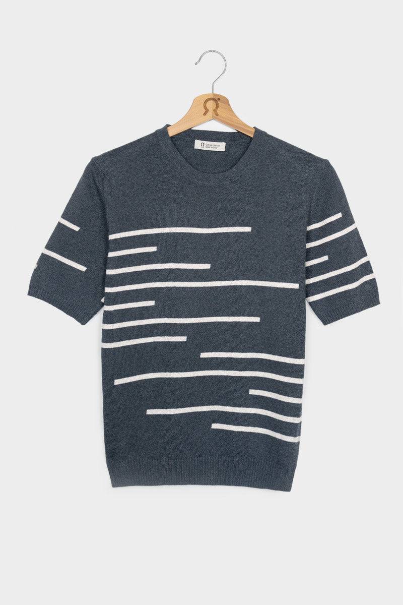 Rifò CLIO Maglia Donna Righe Cotone Rigenerato Pezzi Unici