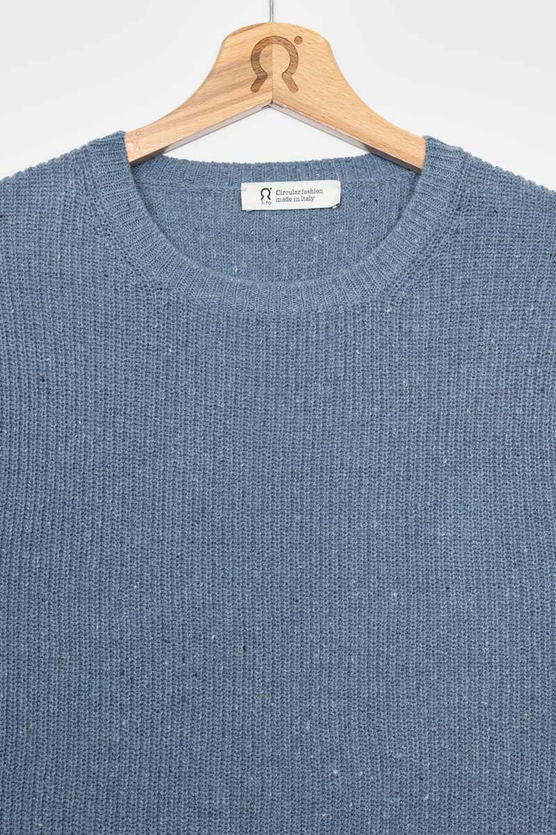 Rifò RACHELE Maglia Girocollo Donna Cotone Jeans Rigenerato Soddisfazione Garantita