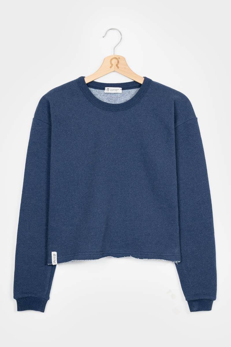 Rifò MARY Felpa Donna Cotone Jeans Rigenerato Negozi Online
