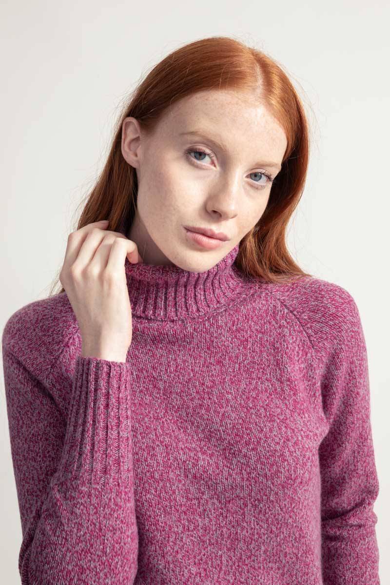 Rifò SUSANNA Maglia Collo Alto Donna Cashmere Rigenerato Promozione Limitata