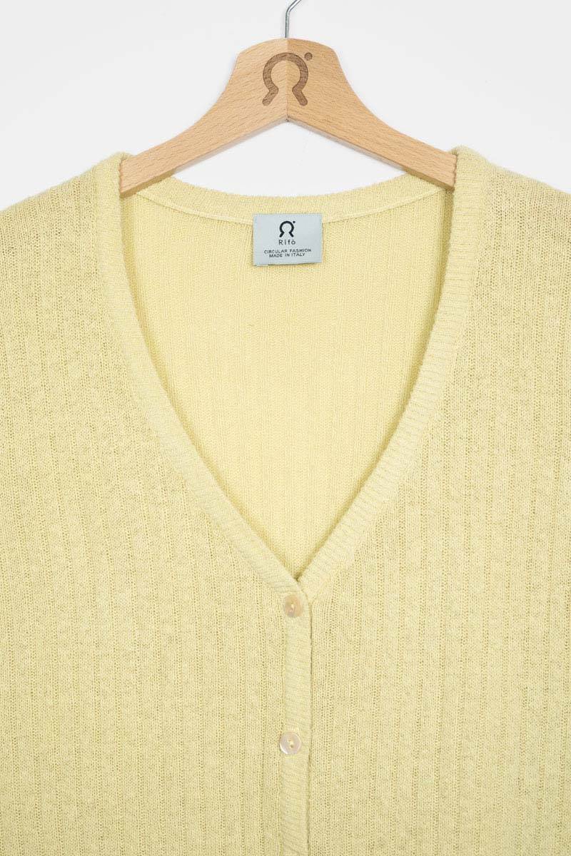 Rifò REALMA Cardigan Seta Rigenerata Tinture Naturali Nuovo